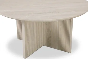 Edda Sofabord Rundt 85 cm - Hvitlasert eik - Møbler - Bord - Sofabord