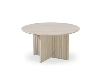 Edda Sofabord Rundt 85 cm - Hvitlasert eik - Møbler - Bord - Sofabord