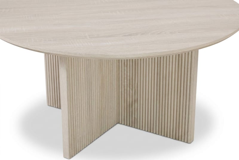 Edda sofabord rundt 85 cm - Hvitlasert - Møbler - Bord - Sofabord