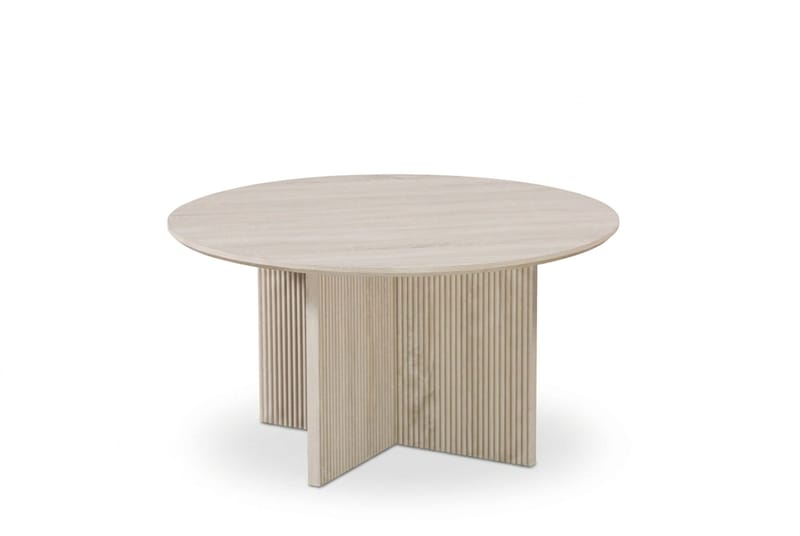 Edda sofabord rundt 85 cm - Hvitlasert - Møbler - Bord - Sofabord