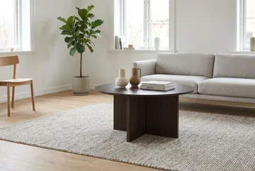 Edda Sofabord Rundt 85 cm - Røkt eik - Møbler - Bord - Sofabord