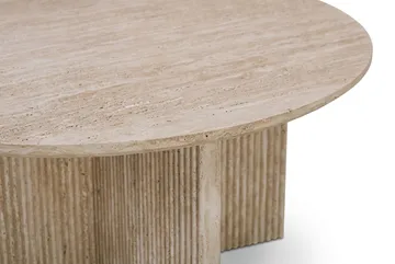 Edda Sofabord Rundt 85 cm - Travertin - Møbler - Bord - Sofabord