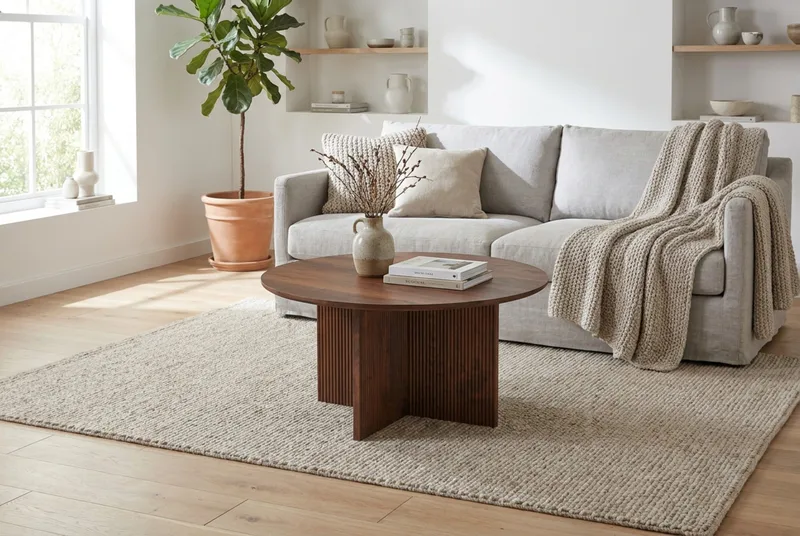 Edda Sofabord Rundt 85 cm - Valnøtt - Møbler - Bord - Sofabord
