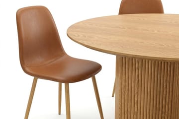 Edda spisegruppe rund 110 cm Eik med 4 Nibe spisestoler - Eik - Møbler - Bord - Spisegrupper