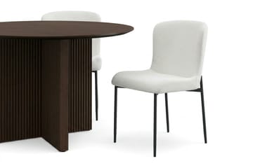 Edda spisegruppe rund 110 cm røkt eik med 4 Elsie spisestoler - Røkt eik - Møbler - Bord - Spisegrupper