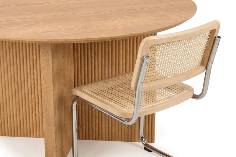Edda spisegruppe rund 150 cm eik med 6 Build spisestoler - Eik - Møbler - Bord - Spisegrupper