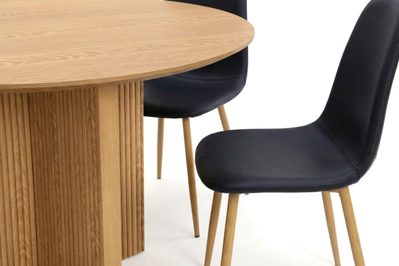 Edda spisegruppe rundt 110 cm eik med 4 Nibe spisestoler - Eik - Møbler - Bord - Spisegrupper