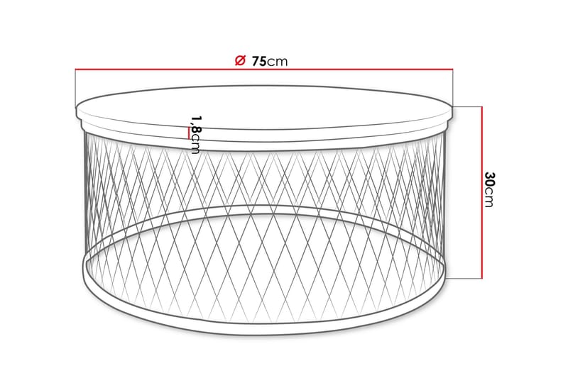 Egan Sofabord 75 cm - Svart - Møbler - Bord - Sofabord
