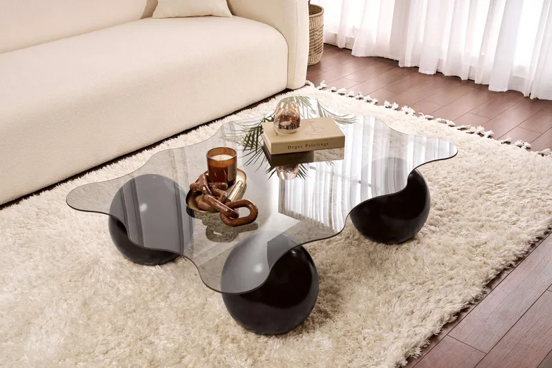 Elinville Sofabord 120 cm - Svart og grå - Møbler - Bord - Sofabord