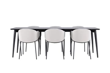 Ellis spisebord 230x85 cm med 6 Evelina armstoler - Møbler - Bord - Spisegrupper