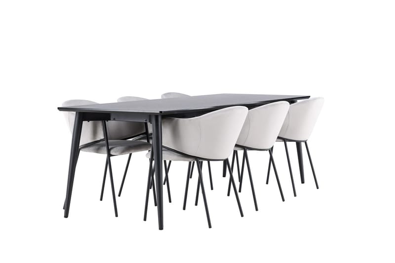 Ellis spisebord 230x85 cm med 6 Evelina armstoler - Møbler - Bord - Spisegrupper