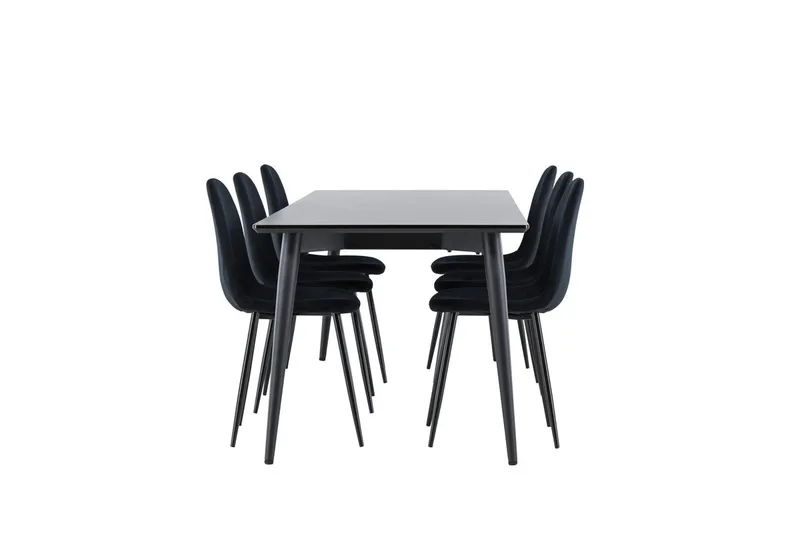 Ellis spisebord 230x85 cm med 6 Polar kjøkkenstoler - Møbler - Bord - Spisegrupper