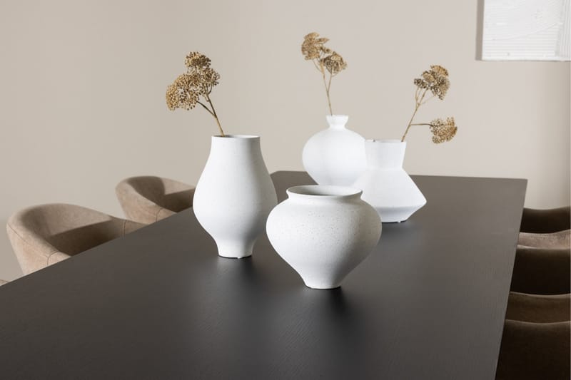 Ellis Spisegruppe 230 cm Rektangulær med 6 Evelina stoler - Svart/Beige - Møbler - Bord - Spisegrupper