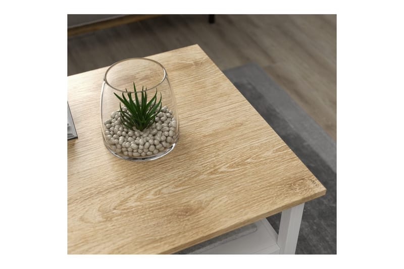 Elvano Stuebord 100 cm - Natur/Hvit - Møbler - Bord - Sofabord