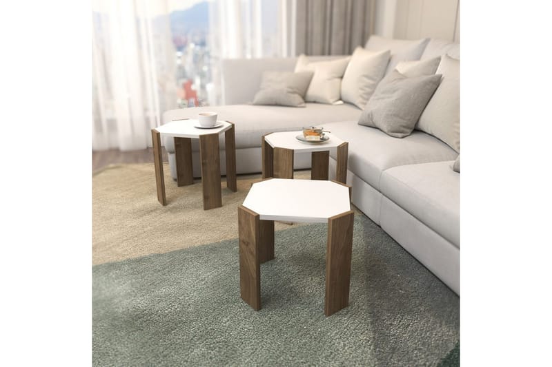 Elvaran Sofabord 44,5 cm - Brun/Hvit - Møbler - Bord - Sofabord