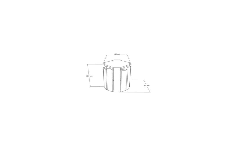 Elvaran Sofabord 44,5 cm - Brun/Hvit - Møbler - Bord - Sofabord