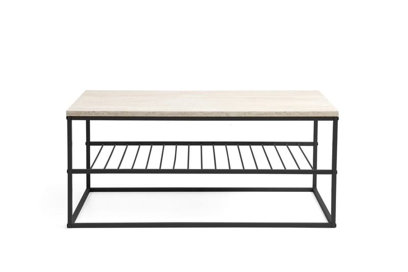 Emlak Sofabord 95 cm - Svart/Marmor - Møbler - Bord - Sofabord
