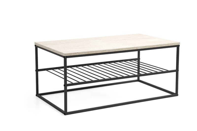 Emlak Sofabord 95 cm - Svart/Marmor - Møbler - Bord - Sofabord