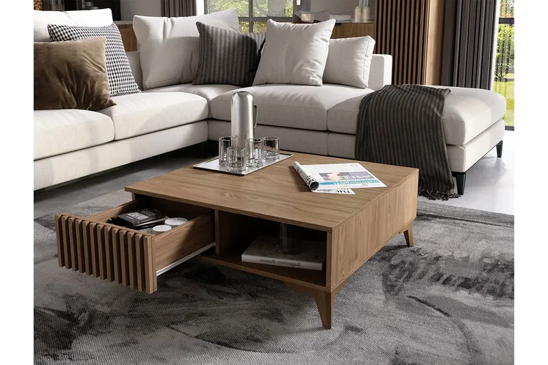 Entsian Sofabord 80 cm - Brun - Møbler - Bord - Sofabord