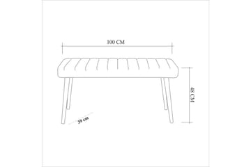 Ergene spisegruppe 120 cm rektangulær - Natur/Blå - Møbler - Bord - Spisegrupper