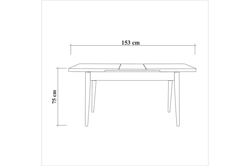 Ergene Spisegruppe 120 cm Rektangulær - Natur/Grå - Møbler - Bord - Spisegrupper