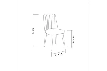 Ergene Spisegruppe 120 cm Rektangulær - Natur/Grå - Møbler - Bord - Spisegrupper