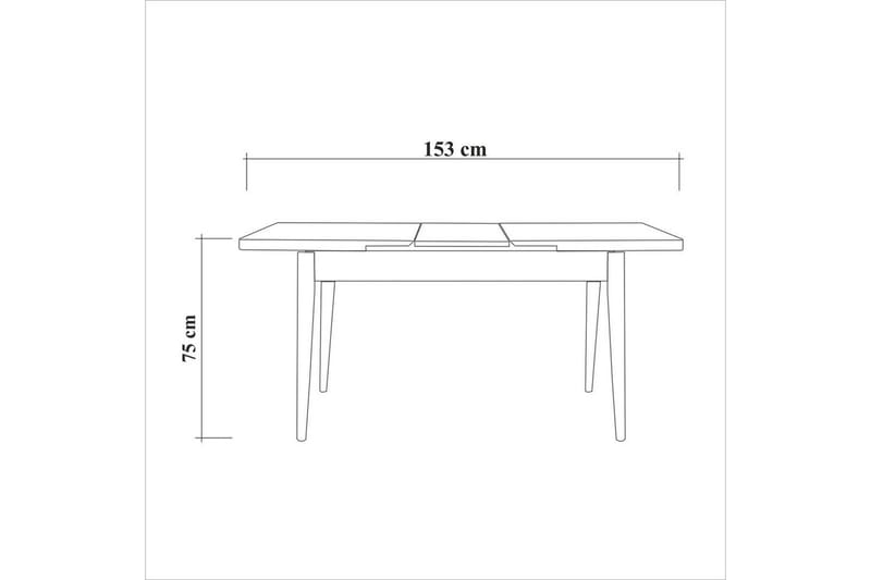 Ergene Spisegruppe 120 cm Rektangulær - Natur/Grå - Møbler - Bord - Spisegrupper