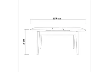 Ergene Spisegruppe 120 cm Rektangulær - Natur/Grønn - Møbler - Bord - Spisegrupper