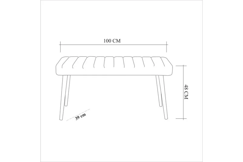 Ergene Spisegruppe 120 cm Rektangulær - Natur/Marineblå - Møbler - Bord - Spisegrupper
