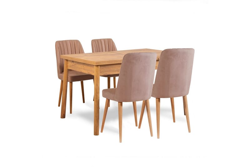 Ergene Spisegruppe 120 cm Rektangulær, Natur/Stein