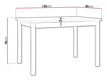 Ericka Spisebord 120 cm Rektangulær - Hvit/Brun - Møbler - Bord - Spisebord & kjøkkenbord