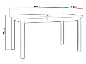 Ericka Spisebord 140 cm Rektangulær - Hvit/Brun - Møbler - Bord - Spisebord & kjøkkenbord