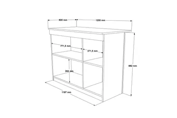 Ermanno Barbord 120 cm - Eik - Møbler - Bord - Barbord & ståbord