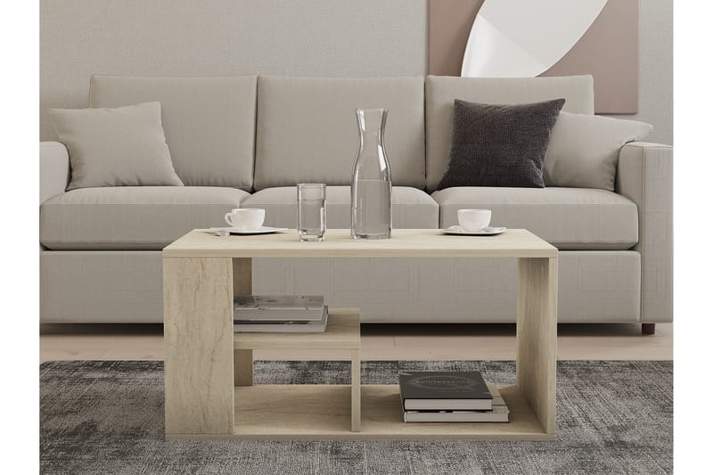 Eros Sofabord 80 cm Beige - Beige - Møbler - Bord - Sofabord