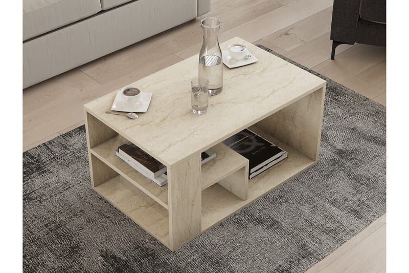Eros Sofabord 80 cm Beige - Beige - Møbler - Bord - Sofabord