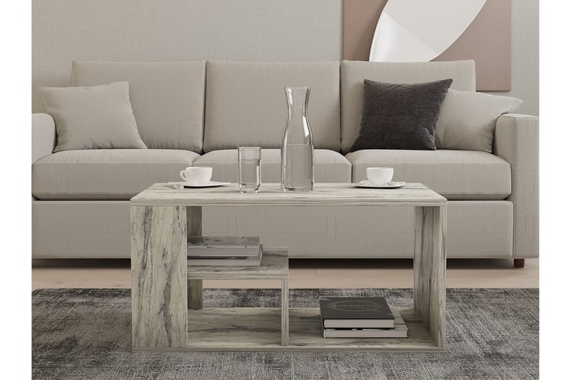 Eros Sofabord 80 cm - Hvit Marmor - Møbler - Bord - Sofabord