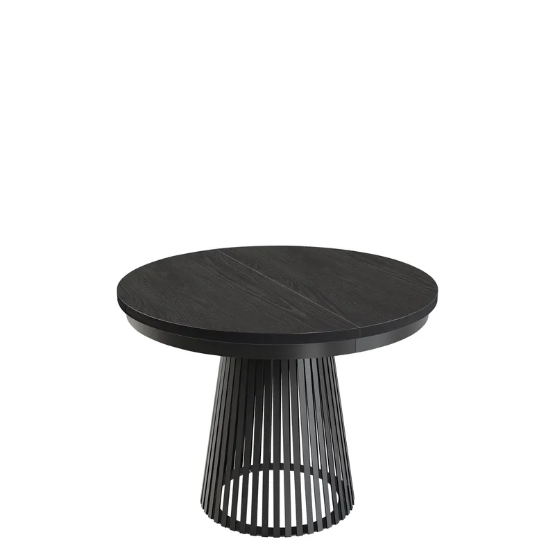 Erylan Spisebord rundt uttrekkbart 100-180 cm - svart - Møbler - Bord - Spisebord & kjøkkenbord