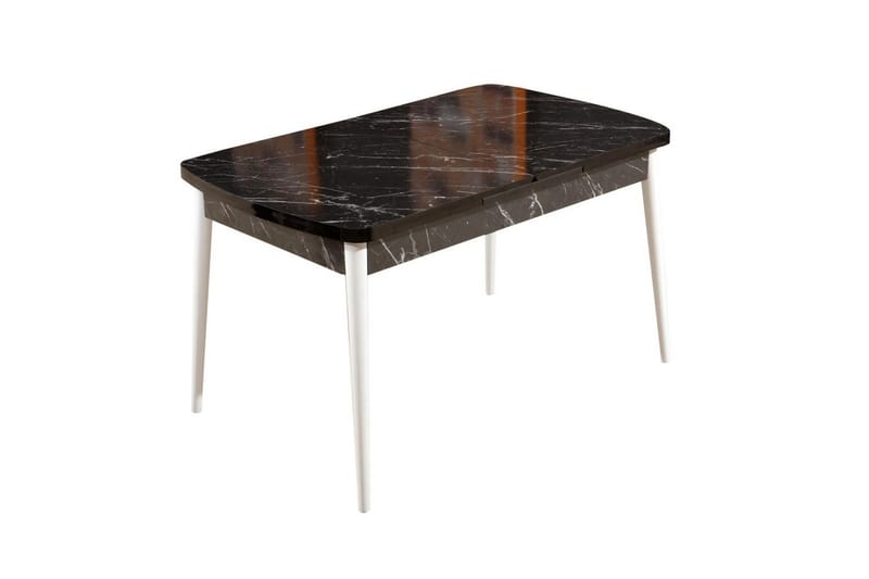 Eryon Spisebord 132 cm Rektangulær, Sort/Hvit