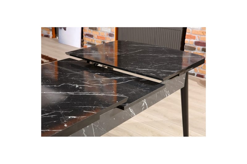 Eryon Spisebord 132 cm Rektangulær - Sort/Hvit - Møbler - Bord - Spisebord & kjøkkenbord