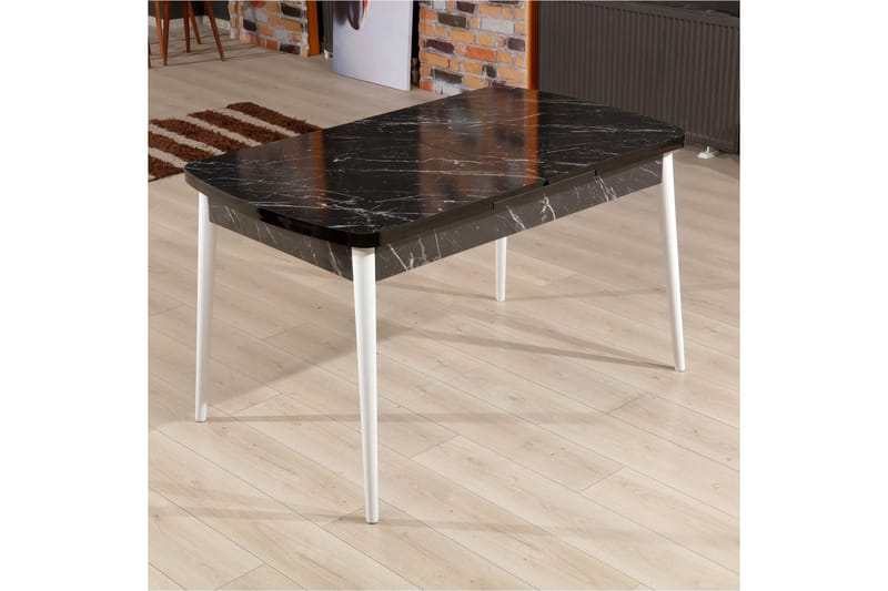 Eryon Spisebord 132 cm Rektangulær - Sort/Hvit - Møbler - Bord - Spisebord & kjøkkenbord