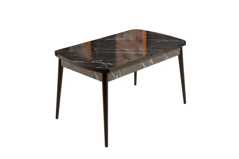 Eryon Spisebord 132 cm Rektangulær, Sort/Hvit