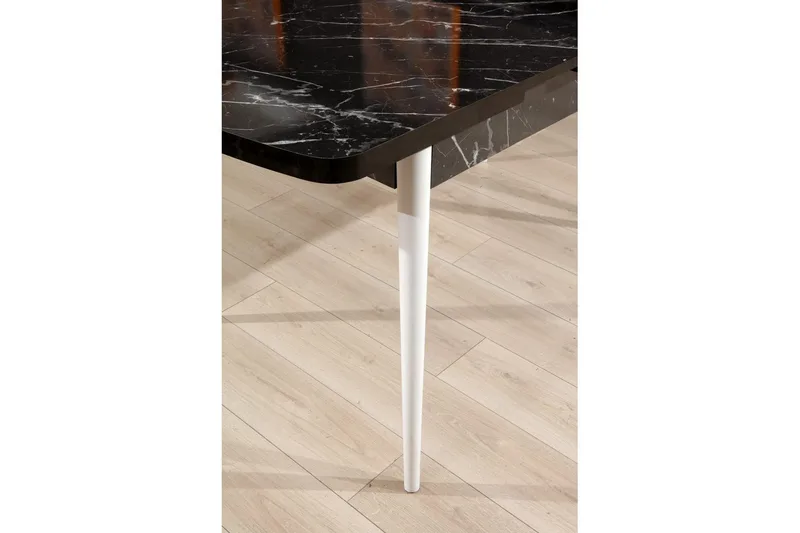 Eryon Spisebord 132 cm Rektangulær - Sort/Hvit - Møbler - Bord - Spisebord & kjøkkenbord