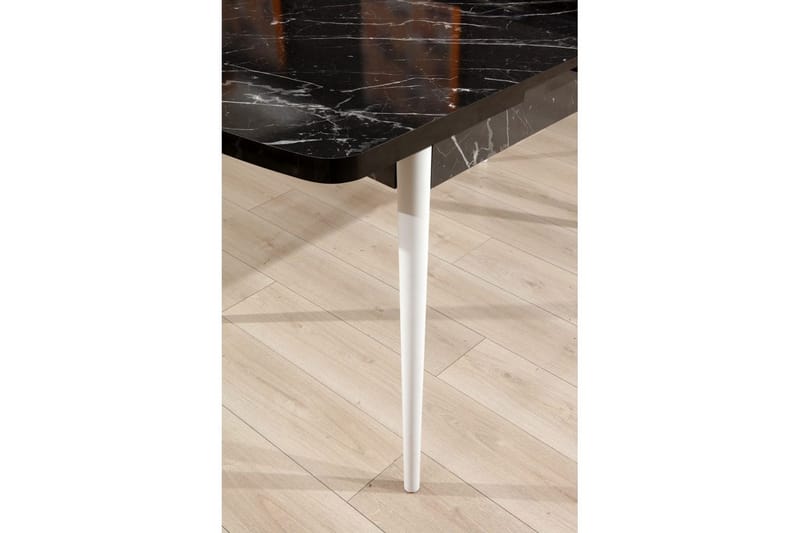 Eryon Spisebord 132 cm Rektangulær - Sort/Hvit - Møbler - Bord - Spisebord & kjøkkenbord