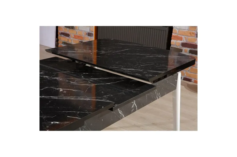 Eryon Spisebord 132 cm Rektangulær - Sort/Hvit - Møbler - Bord - Spisebord & kjøkkenbord