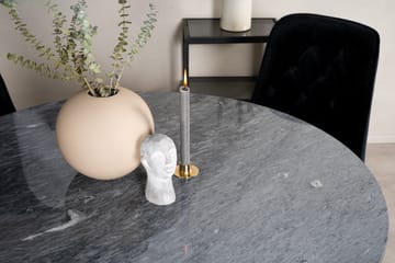Estelle Spisegruppe 106 cm Rund med 4 Velvet Stoler - Sort/Guld - Møbler - Bord - Spisegrupper