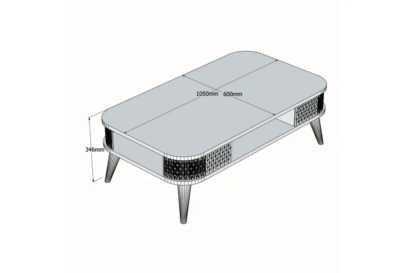 Eylul Sofabord 105 cm - Beige - Møbler - Bord - Sofabord