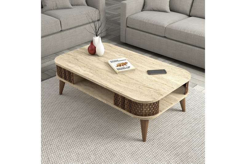 Eylul Sofabord 105 cm - Beige - Møbler - Bord - Sofabord