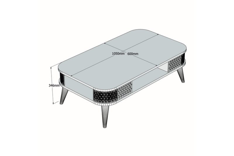 Eylul Sofabord 105 cm - Beige - Møbler - Bord - Sofabord