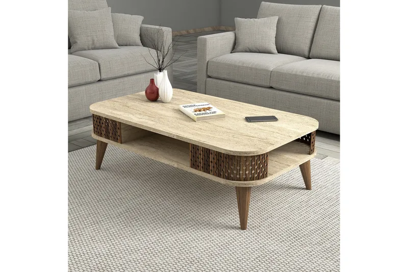 Eylul Sofabord 105 cm - Beige - Møbler - Bord - Sofabord