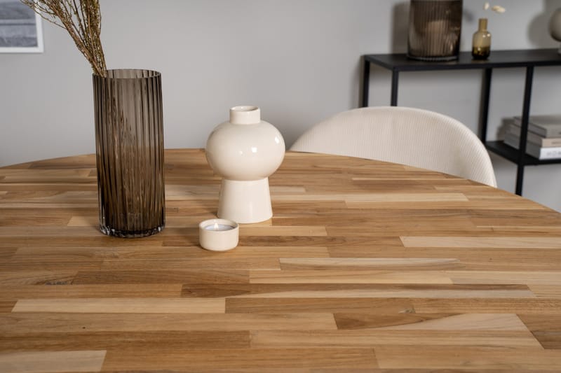 Ezra Matgruppe 100 cm Rund med 4 Sedavi Stoler - Beige - Møbler - Bord - Spisegrupper